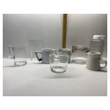 MUSICAL NOTE STEINS, GLASS JAR, DISPENSER, MASON