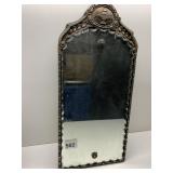 ANTIQUE MIRROR URN TOP ETCHED SIDES
