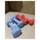 THREE POUND HAND WEIGHTS 2 PAIRS