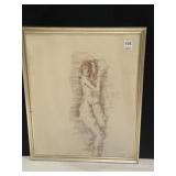 ART NOUVEAU SKETCH BY ED MULLEN 26" X 20.5"