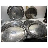 6 SERVING TRAYS INCL. SILVERPLATE
