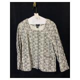 DONCASTER JACKET SIZE 14 BLACK AND WHITE TWO