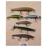 GROUP OF MINNOW FISHING LURES