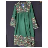 HAND MADE FULL LENGTH COTTON LINED LOUNGE DRESS