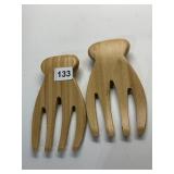 WOOD SALAD TONGS
