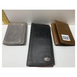THREE WALLETS INCL. FOSSIL,