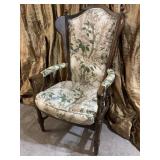 HIGH BACK ARMCHAIR VERY COMFORTABLE TURNED ARMS