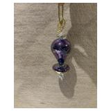 GLASS APPLE AND HANGING ORNAMENT