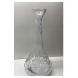 13.5" H CRYSTAL VASE - CROSS DESIGN