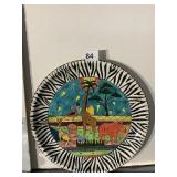 HAND PAINTED BY R.R. SIBANDA PLATE 12.5"