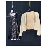 CHARLOTTE RUSE PEACH SEQUIN COLLAR AND KIMCHI