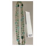 POLISHED STONE NECKLACE W/ BEADS