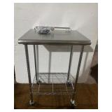 24" W X 36" H STAINLESS STEEL ROLLING TABLE W/