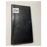 BLACK LEATHER WALLET COACH