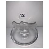 LALIQUE KISSING DOVE TOP DISH 2" H X 3.5" D