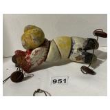 ANTIQUE WOOD PULL TOY SOME DAMAGE ON FRONT LEGS