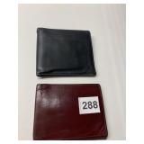 TWO SOFT LEATHER WALLETS
