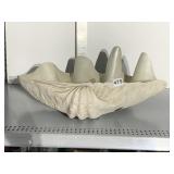 ENORMOUS DECORATIVE CLAM SHELL, CHRISDON HOME AND