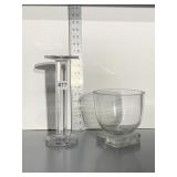 FLOWER PEDESTAL AND GLASS VASE MADE IN ROMANIA