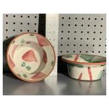 POTTERY BOWLS, SIGNED ON BOTTOM, 3HX6.5D