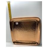 CROFT AND BARREL 14" X 14" HAMMERED COPPER TRAY