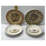 LIMOGES BIG CATS COLLECTORS PLATES AND SPODE