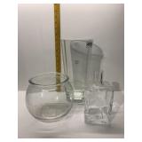 CRYSTALLIN MADE IN TURKEY TALL ROUND GLASS VASE