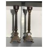 17"H IRON CANDLE HOLDERS