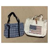 VINTAGE CANVAS AND LEATHER RALPH LAUREN TOTE BAG