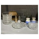 SALAD BOWL WITH 4 SMALL BOWLS, WOOD NAPKIN