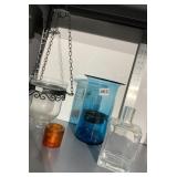 HANGING CANDLE HOLDER, VASES ETC.