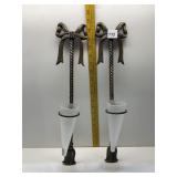 BOW TOP WALL VASES 18" H