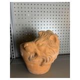 LION HEAD CLAY PLANTER