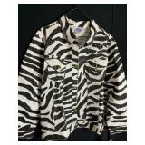 DG2 DIANE GILMAN RAMIE COTTON ANIMAL PRINT JACKET