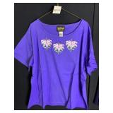 BOB MACKIE WEARABLE ART PURPLE TOP WITH