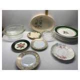 GLASS BAKING DISHES NORITAKE PLATES, (6) ROYAL