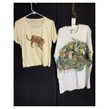 AMAZON TEE SHIRT AND TIGER SHORT SLEEVE TOP