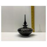 BLOWN GLASS PERFUME BOTTLE WITH STOPPER