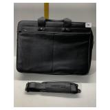 KENNETH COLE SOFT BLACK LEATHER LAP TOP BAG WITH