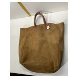 BROOKSTONE LEATHER TOTE BAG