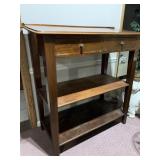 RIGHT UP DESK 2 DOOR W/ 2 OPEN SHELVES, HAND