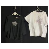 QUACKER FACTORY LADIES TOPS WHITE WITH FIREWORKS