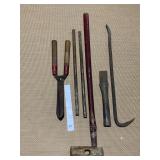 HEDGE TRIMMER, PRY BAR, ETC.