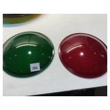 KOPP GLASS RED AND GREEN LENS - 7 9/16"
