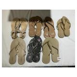 9 PAIRS SANDALS SOME NEW SZ. 8