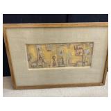 SERIGRAPH ORIGINAL BY GINGER OSGOOD "TITLE" TOWN