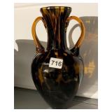 HAND BLOWN VETRI ARTISTIC GLASS DOUBLE HANDLE