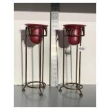PAIR OF 14"T CANDLE HOLDERS