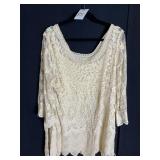 INDIGO THREAD CO BEIGE LACE TOP WITH CAMISOLE 2X