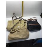 STRAW HANDBAG WITH LEATHER STRAPS, STRADA PURSE,